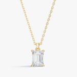 Emerald Cut Solitaire Kolye Ucu (2.00 Karat