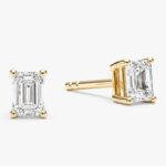 Emerald Cut Tektas Kupeler (0.50 Ct Tw)