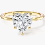 Kalp Cut Solitaire Moissanit Nisan Yuzuk (2.00 Ct)