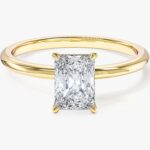 Radiant Cut Solitaire Moissanit Nisan Yuzuk (1.00 Ct)