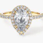 Armut Halo Moissanit Nisan Yuzuk With Pave Set Side Stones (2.00 Ct)