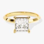 Knife Edge Princess Moissanit Nisan Yuzuk (1.50 Ct)