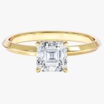 Knife Edge Asscher Moissanit Nisan Yuzuk (1.00 Ct)