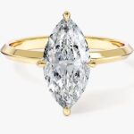 Knife Edge Marquise Moissanit Nisan Yuzuk (2.00 Ct)