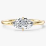 Solitaire East-West Lab Grown Elmas Nisan Yuzuk