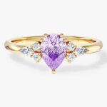Sidestone Accent Armut Gemstone Nisan Yuzuk