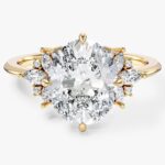 Floral Cluster Oval Lab Grown Elmas Nisan Yuzuk