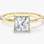 Princess Cut Solitaire Moissanit Nisan Yuzuk (1.50 Ct)
