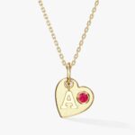 Harf Charm Kolye With Dogum Tasi