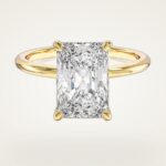 Radiant Cut Solitaire Moissanit Nisan Yuzuk (3.00 Ct)