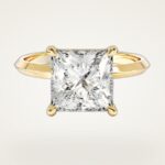 Knife Edge Princess Moissanit Nisan Yuzuk (3.00 Ct)