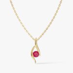 Single Stone Dogum Tasi Kolye Ucu Kolye