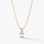 Oval Cut Solitaire Kolye Ucu (0.50 Karat