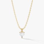 Kalp Cut Solitaire Kolye Ucu (0.50 Karat