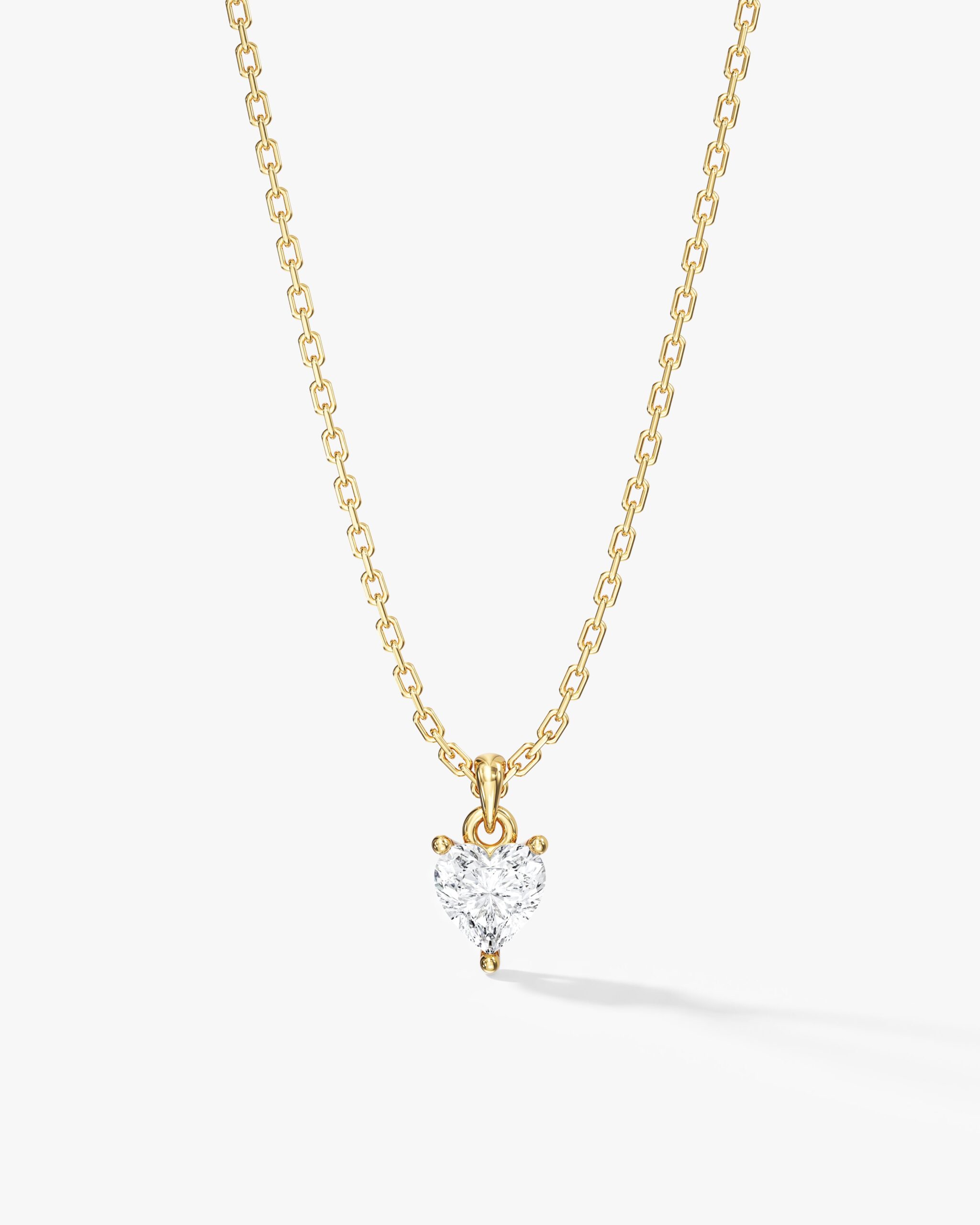 1-Y-50P-EPND0008 Kalp Cut Solitaire Kolye Ucu (0.50 Karat - Görsel 1