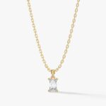 Radiant Cut Solitaire Kolye Ucu (0.50 Karat